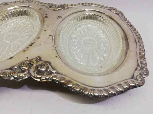 Vintage Seranco SP on B serving dish with glass inners