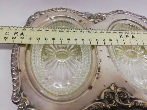 Vintage Seranco SP on B serving dish with glass inners