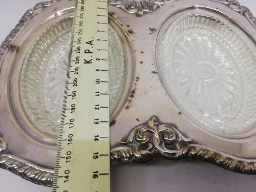 Vintage Seranco SP on B serving dish with glass inners