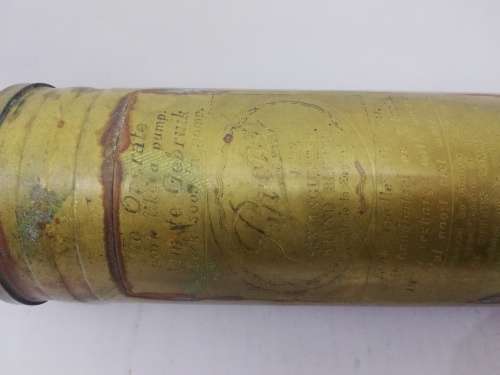 Vintage Brass Fire Extinguisher