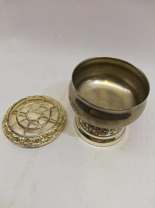 Silver plated vintage posy vase