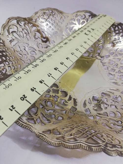 Vintage cut bowl on feet - some plate loss but gorgeous!