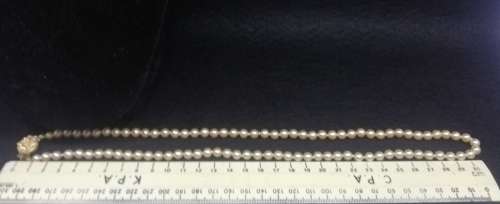 Perfect string of beautiful faux pearls