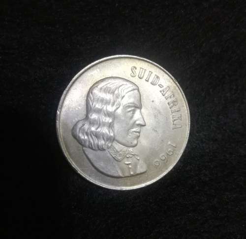 Suid Afrika 1966 Afrikaans R1 coin Silver