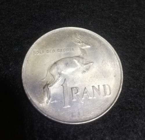 Suid Afrika 1966 Afrikaans R1 coin Silver