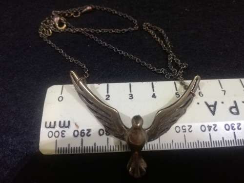 Vintage brass eagle? necklace