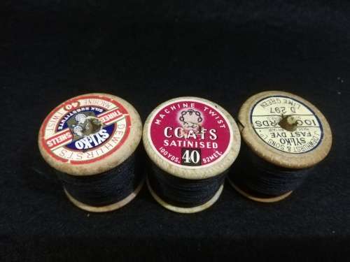 Vintage wooden spools