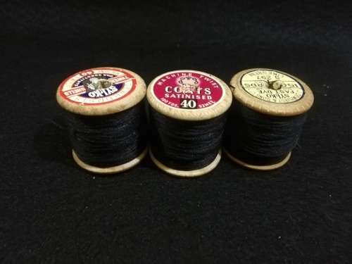 Vintage wooden spools
