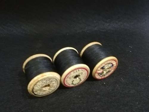 Vintage wooden spools