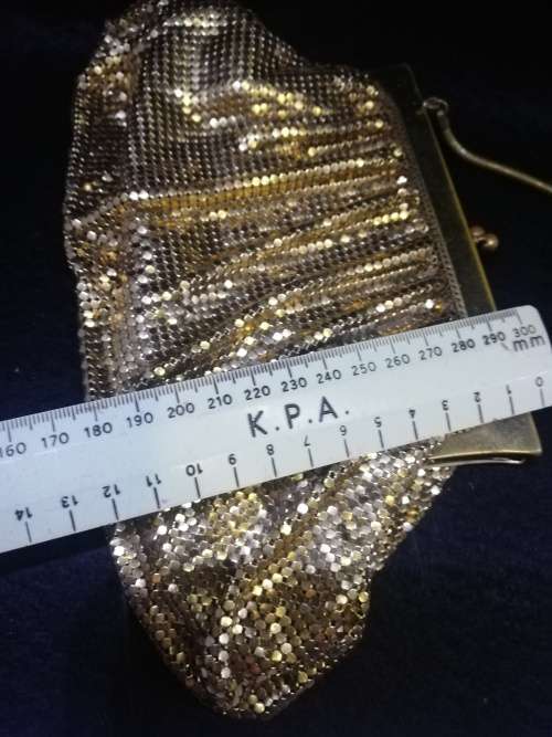 Gold mesh purse - Vintage 1950`s