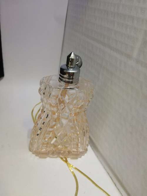 Vintage pink tint glass perfume bottle - as per pics