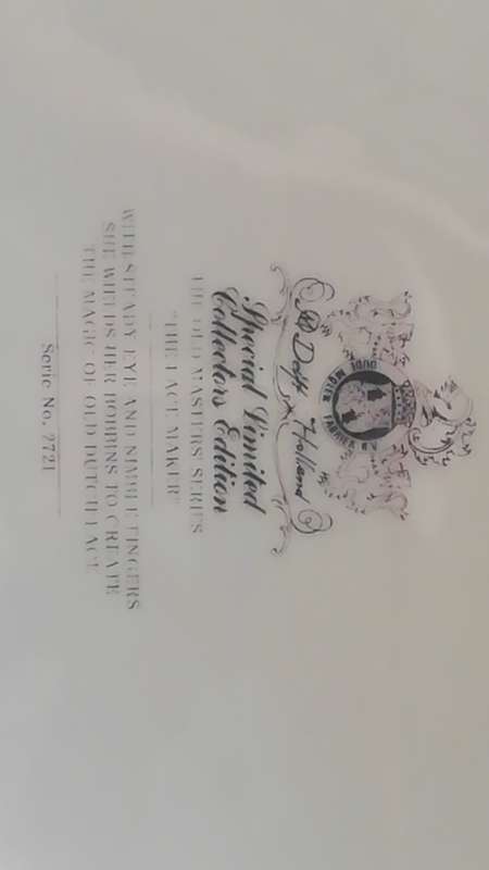 Plate - Special limited Collectors Edition nr 2721 The lace maker