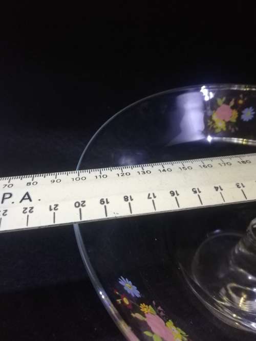 Vintage Arcoroc France footed glass bowl