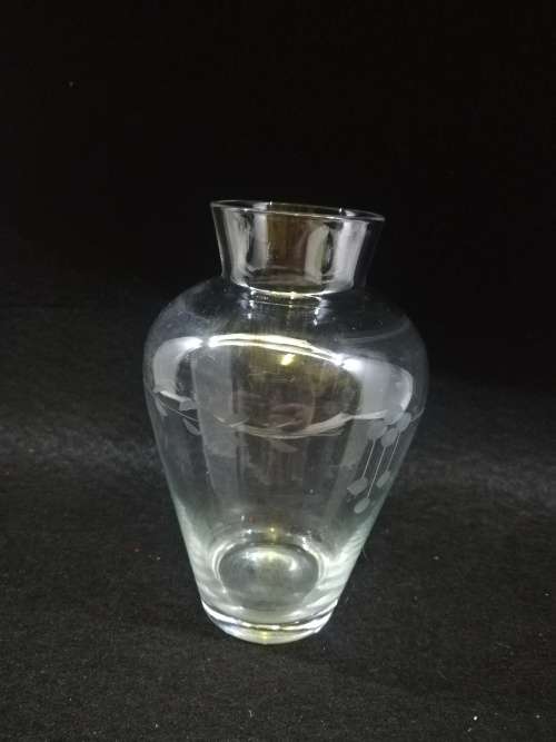 Cut glass vase