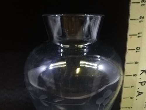 Cut glass vase