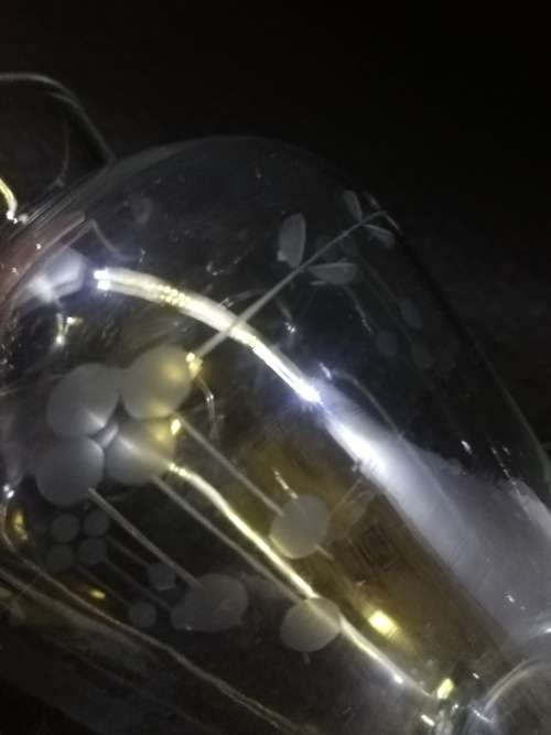 Cut glass vase