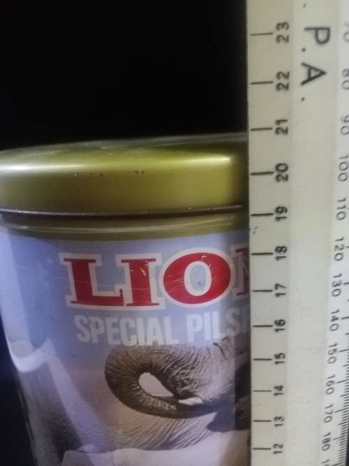 Lion special pilsener beer tin