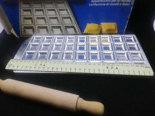 36-Imprint Raviolamp Classici Mold & Rolling Pin Set