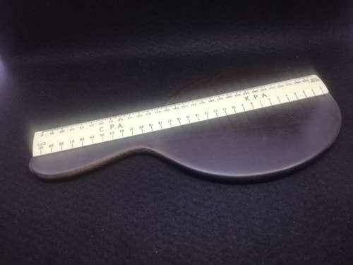 Large wooden hand mirror - beveled