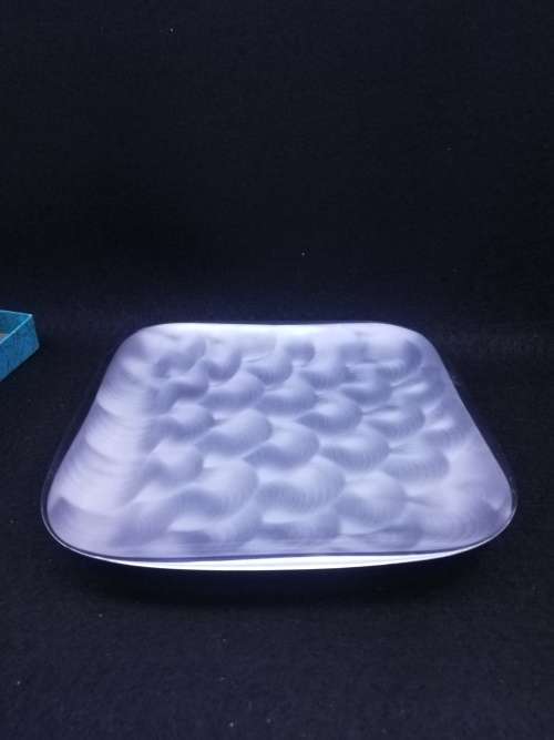VINTAGE 1970`s brushed steel bowl/plate