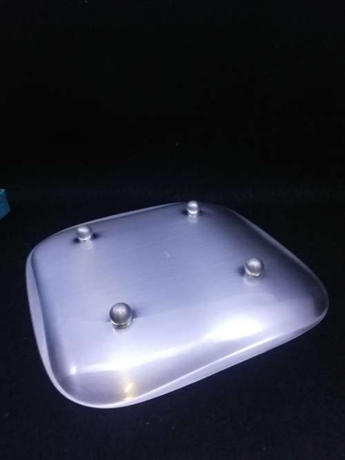 VINTAGE 1970`s brushed steel bowl/plate