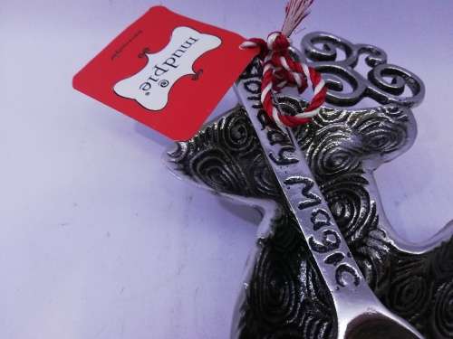 Mud pie reindeer serving dish and spoon