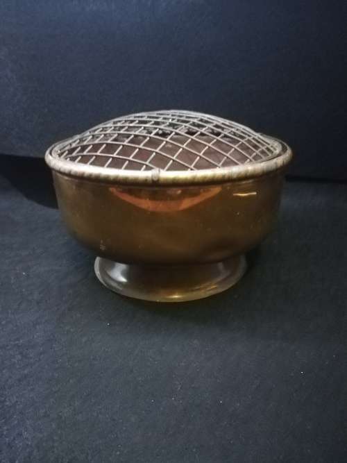 Vintage Copper Flower Frog 1960s Richard Mead, Coppersmith