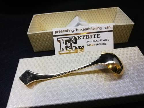 Vintage Eetrite 24ct gold plated sugar spoon