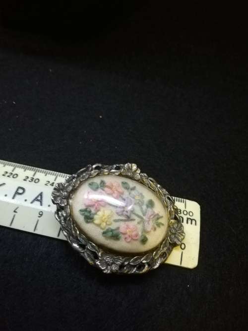 Domed handmade brooch