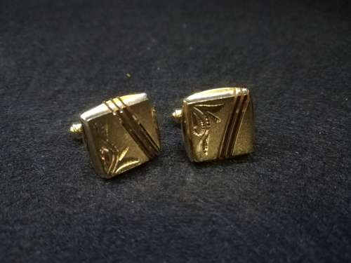 Gold color cufflinks