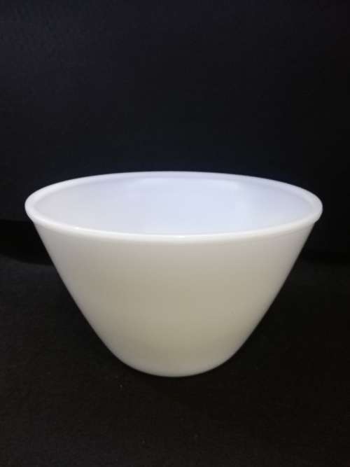 Milk glass mixing bowl