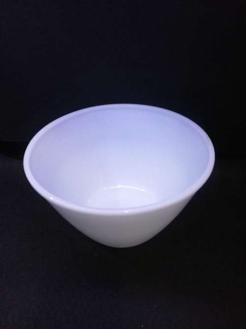 Milk glass mixing bowl