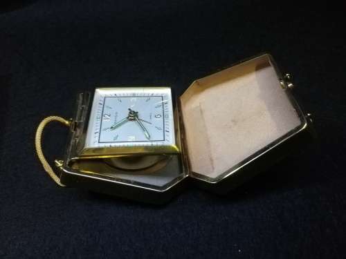 Raysig 7 jewels handbag travel clock - crack in glass - Not tested