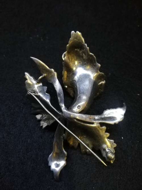 Big marcasite flower brooch