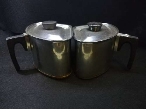 Triangle pots with copper bases - two only