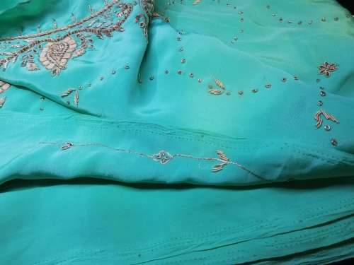 Bead Work Saree