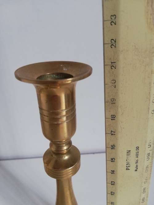Pair of brass candlesticks