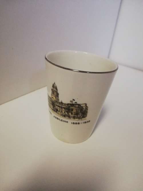 1886 To 1936 Vintage Porcelain Cup Johannesburg Jubilee - Maddock made in England