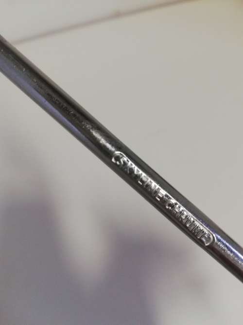 Vintage Skyline chrome fork with yellow handle