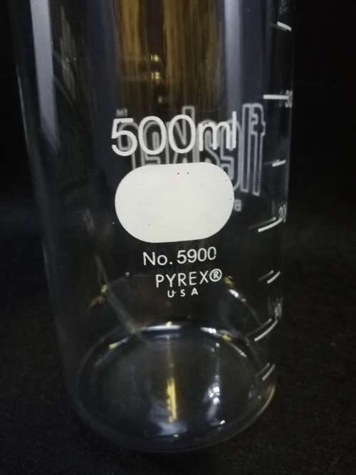 Corning Pyrex 500mL Graduated Glass Fleaker