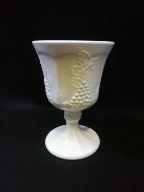 Milk glass goblet