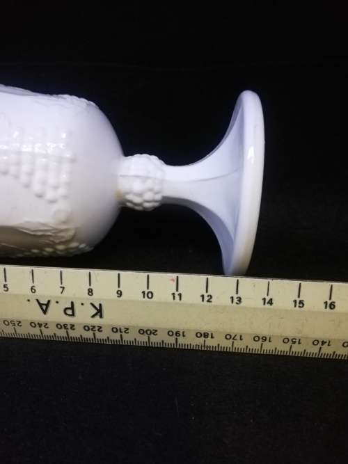 Milk glass goblet