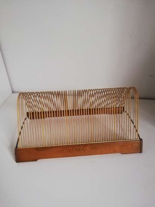 Vintage record storage rack