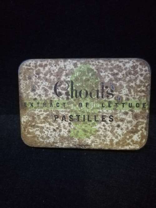Vintage RARE Choat`s extract of lettuce pastille tin
