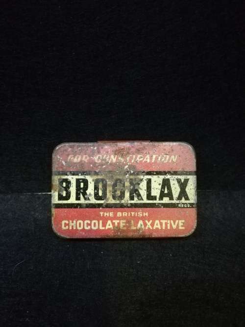 Vintage Brooklax tin