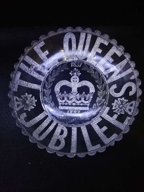 The Queen`s Jubilee Glass Plate 1837 - 1887