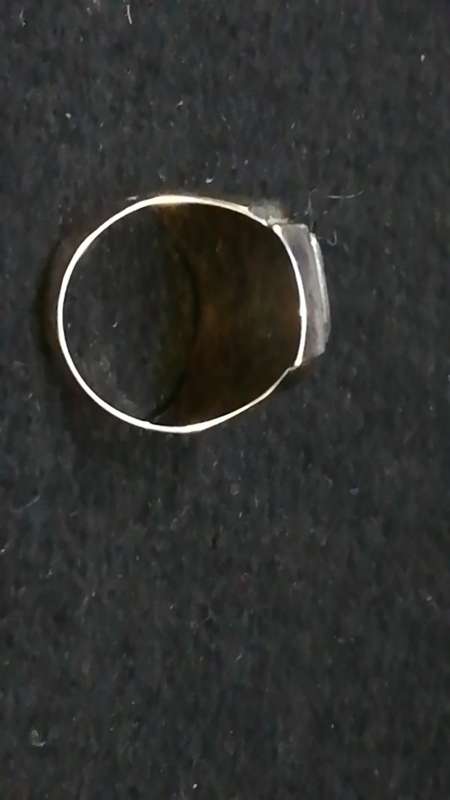 BIG Vintage Gold  could be 14k Onyx and diamond men`s ring, markings worn off so carat not confirmed