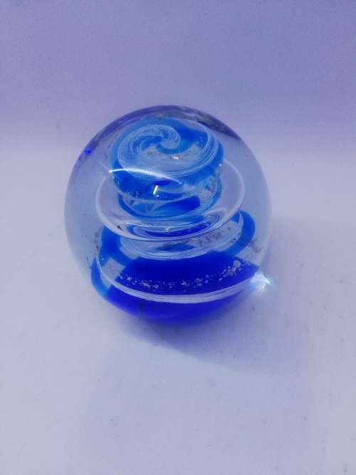 Awesome blue swirl paperweight