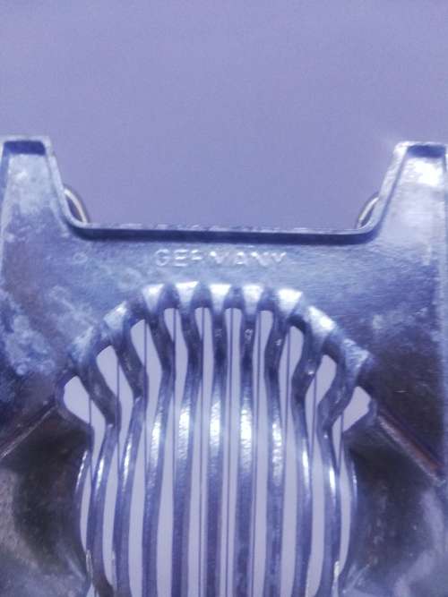 Vintage aluminum egg slicer