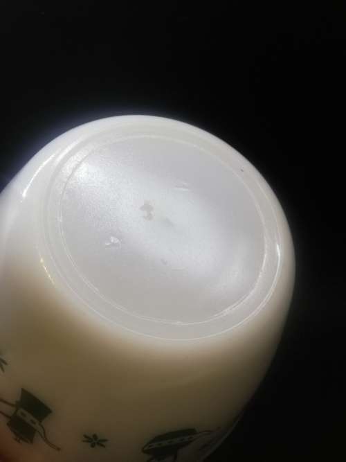 Milk glass mixing bowl